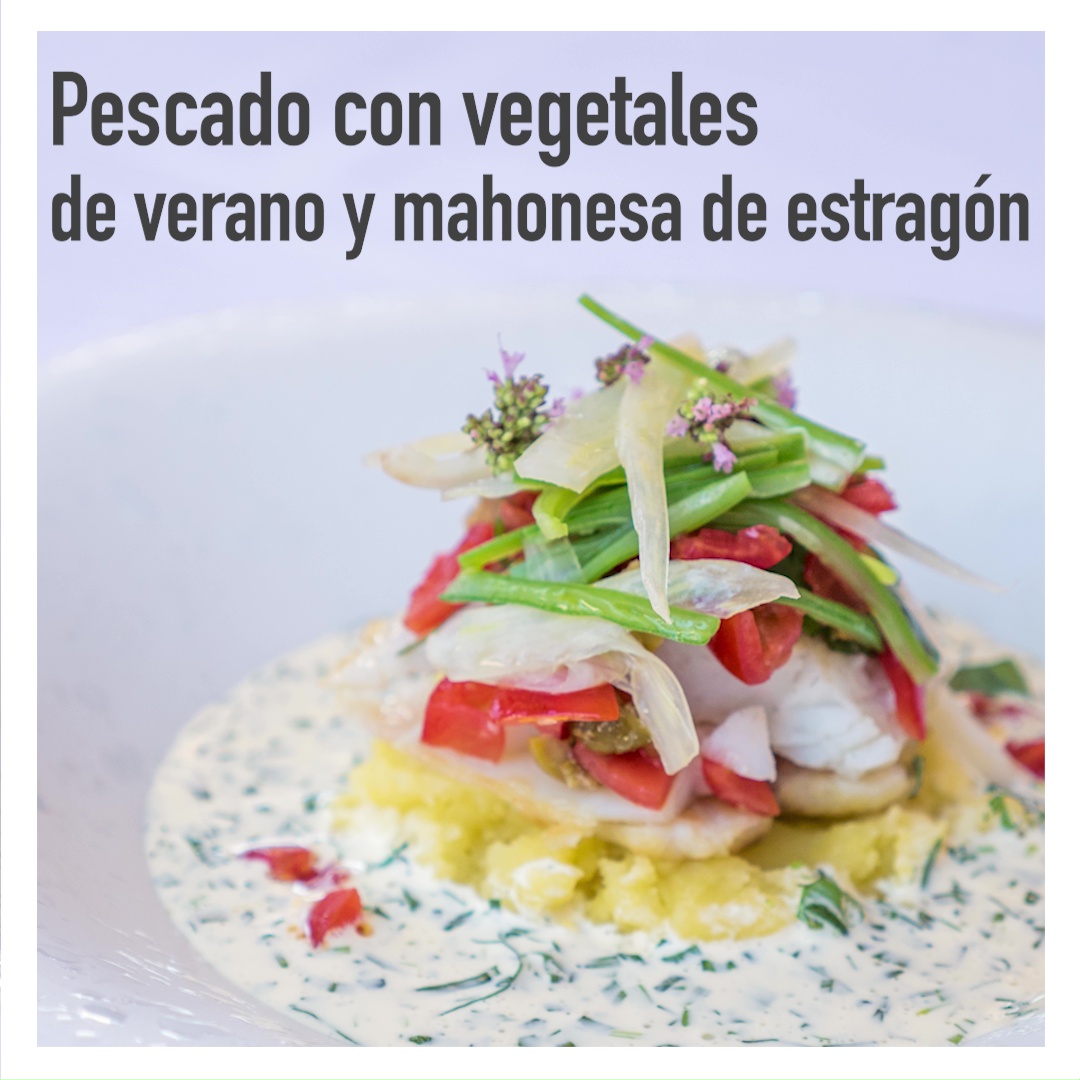 Takeshi Iwai, chef del restaurante Ada e Augusto, que se encuentra a las afueras de Milán, nos propone una receta con la Mahonesa kewpie de Japón.
En esta edición os presentamos un plato de lubina con hierbas aromáticas como el estragón y el orégano rojo, junto con verduras de temporada.